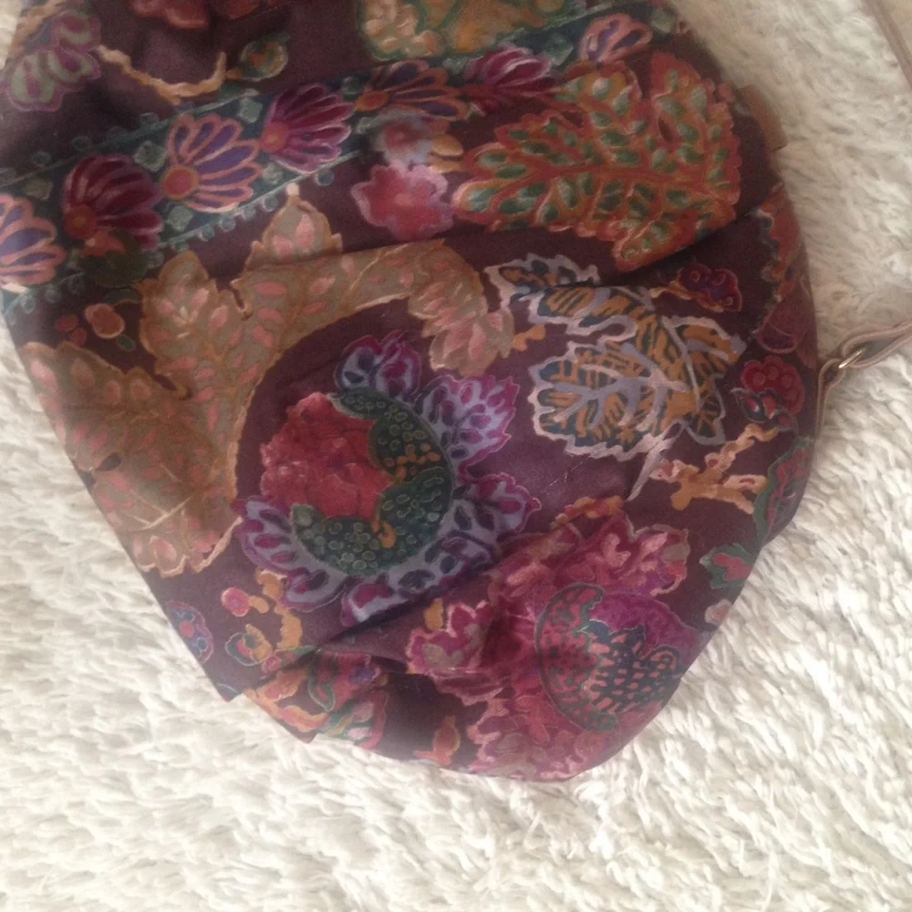 VINTAGE 80s Purple Pink Jumbo Multicolored Print Bag
